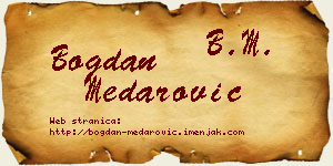 Bogdan Medarović vizit kartica